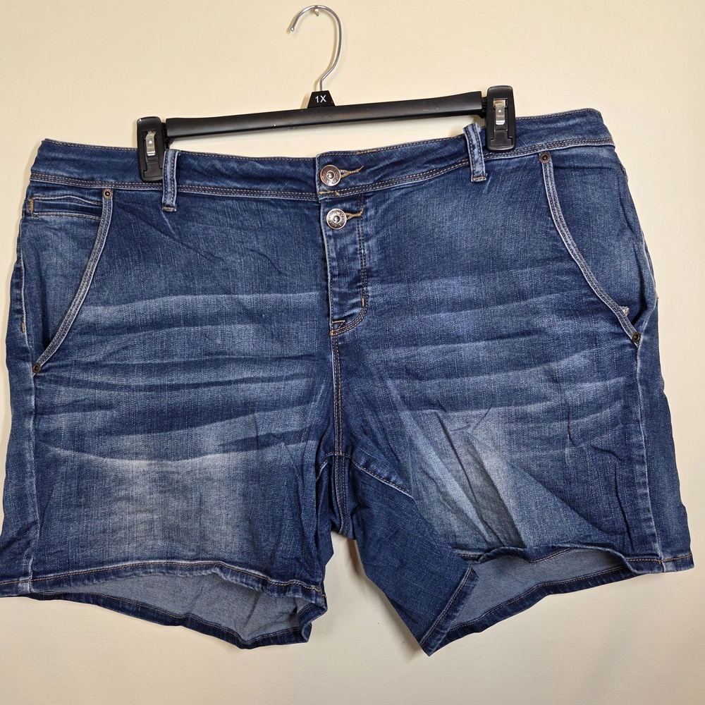 Maurices Dark Blue Jean Shorts
